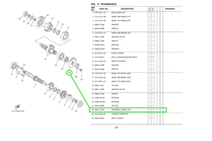 YAMAHA%20ENGINE%20SPROCKET%20(14T)%20MODELS:%20YAMAHA%20MT15%20%7C%20YAMAHA%20FZ%20ALL%20MODELS%7C%20YAMAHA%20R15%20%7C93822%E2%80%9314800%20SPROCKET,%20DRIVE%20(14T)%20-%20Image%202