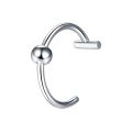 1pc Stainless Steel Nose Piercing Body Jewelry for Women Men, Fashion Simple Semicircular Hypoallergenic Nose Ring Lip Rings. 