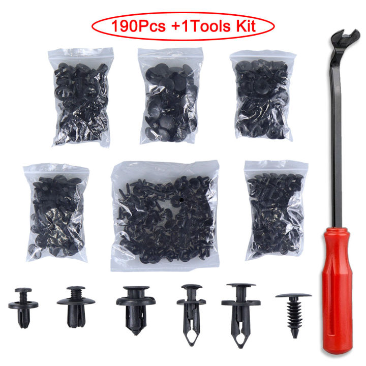 190pcs%20Car%20Retainer%20Clips%206%20Sizes%20Fasteners%20Automotive%20Plastic%20Clips%20Kit%20Auto%20Trim%20Panel%20Clip%20Mixed%20Car%20Body%20Bumper%20Rivet%20-%20Image%206