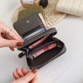 Mini Women's Short Zipper Zero Wallet Soft Leather Bag Anti-theft Feature Simple Classic Printed Cartoon Geometric Letter.