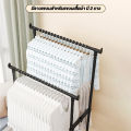 Stainless steel double bar clothes rack, 2 bar clothes drying rack with wheels easy to move. 