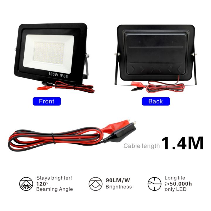 DC12V%20Led%20Flood%20Light%2020W%2030W%2050W%20100W%20Outdoor%20Floodlight%20Spotlight%20IP66%20Waterproof%20Light%20Reflector%20Portable%2012%20Volt%20Led%20Lights%20-%20Image%204