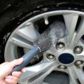 Microfiber Car Tire Brush - Effective Wheel Hub and Rim Cleaner - Perfect for Car Maintenance, Detailing, and Cleaning Supplies. 