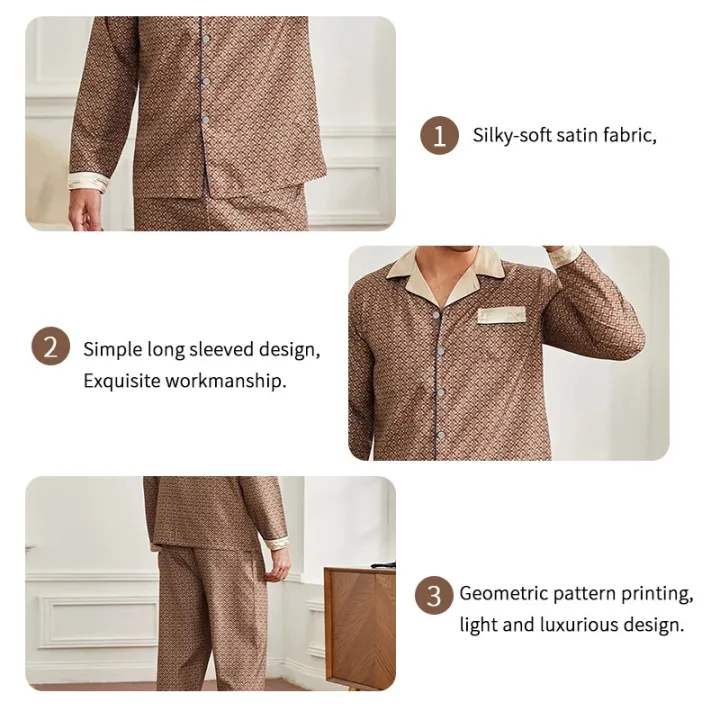 2026%20High%20Quality%20Vintage%20Style%20Luxury%20Pajama%20Set%20for%20Men%20Spring%20Satin%20Long-sleeved%20Sleepwear%20Pajamas%20Pyjama%20Pijamas%20for%20Men%20Pjs%20-%20Image%205