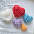 3D Woven Love Heart Silicone Mold Diy Handmade Heart-shaped Candle Soap Plaster Cake Chocolate Baking Tool Valentine's Day Gift. 