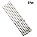 Outdoor Camping Picnic Stainless Steel Barbecue Skewer BBQ Utensil Flat BBQ Fork 6Pcs Wide BBQ Sticks Barbecue Supplies. 
