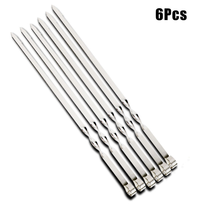 Outdoor%20Camping%20Picnic%20Stainless%20Steel%20Barbecue%20Skewer%20BBQ%20Utensil%20Flat%20BBQ%20Fork%206Pcs%20Wide%20BBQ%20Sticks%20Barbecue%20Supplies%20-%20Image%207