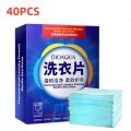 40Pcs Laundry Tablets Strong Decontamination Laundry Detergent Underwear Clothes Cleaning Paper Household Washing Machine. 