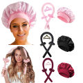 Heatless Curling Rod Headband Satin Bonnet Set No Heat Hair Curler Hair Rollers Soft Curlers Lazy Curls Sleeping Hat Night Cap.