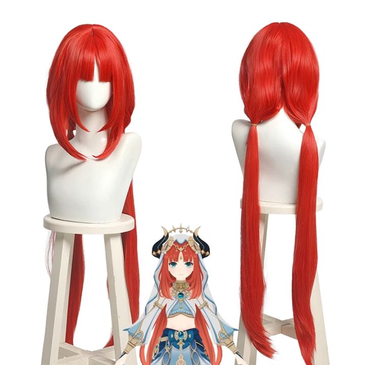 Genshin%20Impact%20Nilou%20Cosplay%20Wig%20Synthetic%20Hair%20Women%20Long%20Red%20Wig%20Ponytail%20Wig%20Heat%20Resistant%20Wigs%20-%20Image%207