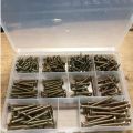 200pcs Box Pack Colored Zinc Plated Fiberboard Nails M3-M4 Countersunk Cross Self-Tapping Woodworking Screws. 