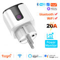 MANHOT 20A Smart Socket EU Wifi Smart Plug Power  AC100-240V Outlet Alexa  Home Voice Control For Smart Life APP. 