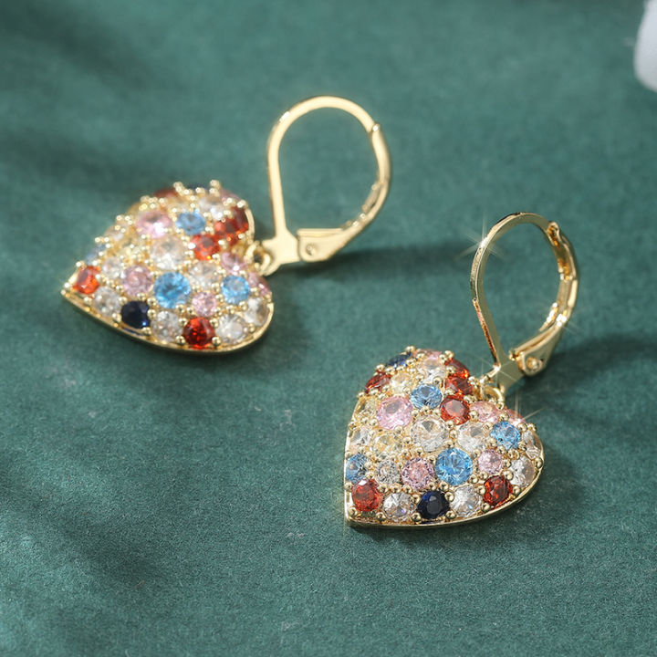 Cute%20Love%20Heart%20Shape%20Dangle%20Earring%20Bracelet%20Charms%20Colorful%20Zircon%20Earrings%20For%20Women%20Romantic%20Jewelry%20Lovers%20%20-%20Image%204