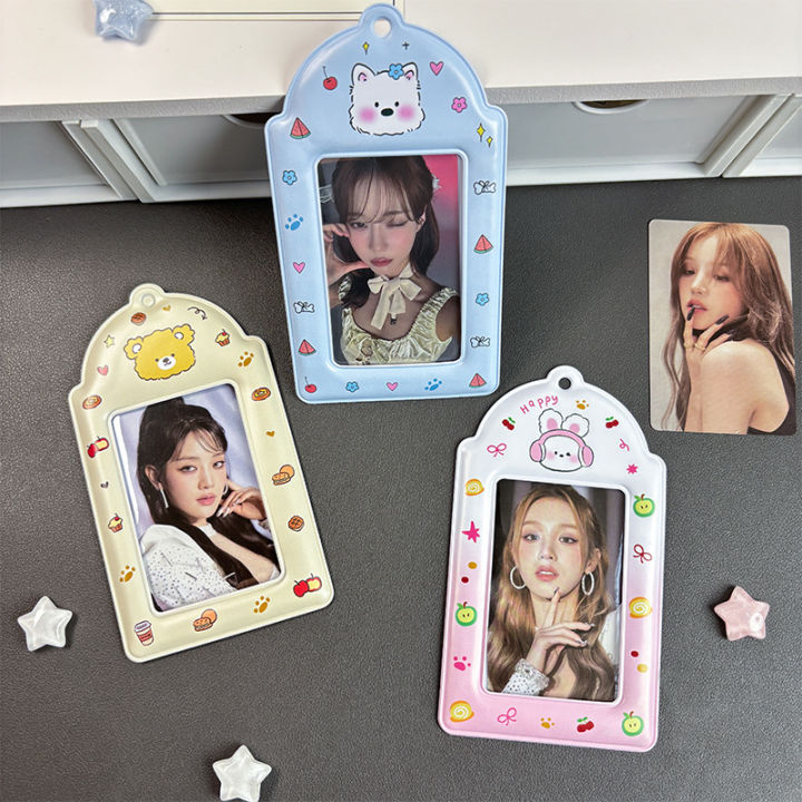 Cute Cartoon Card Holder Ins Style Idol Photo Polaroid Storage Case 3 Inch Photocard Pouch Pendant