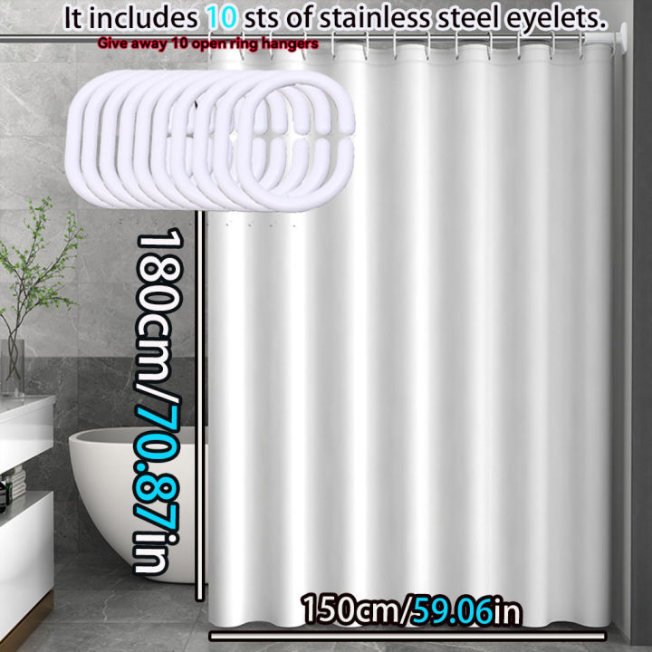 Modern%20simple%20pure%20white%20shower%20curtain%20PEVA%20material%20is%20easy%20to%20clean%20suitable%20for%20bathroom%20privacy%20and%20decoration%20-%20Image%204