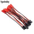 10Pack 10CM 20AWG JST Female Plug to JR Male Servo Receiver Connector Adapter Cable for Lipo RC Car Led Lights Cooling Fans.
