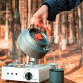 Camping Water Kettle Lightweight Aluminium Alloy Teapot for Outdoor Tourism Cookware Travel Hiking Picnic Tableware.
