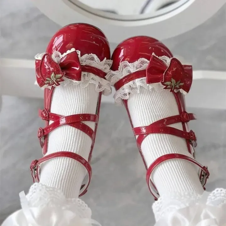 Women's%20Mary%20Janes%20Lolita%20Shoes%20Strawberry%20Bowknot%20Round%20Toe%20Heels%20Sweet%20Shoes%20Ankle%20Strap%20Pumps%20for%20Ladies%20-%20Image%203