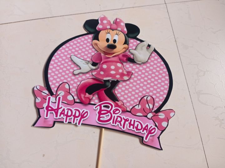 mini mouse theme cake topper