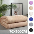 Fluffy Warm Super Soft Flannel Blanket Durable Office Bedspread Coral Fleece Solid Color Small summer Portable Nap Comforter. 