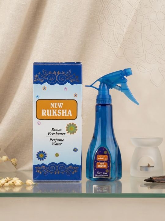 NEW RUKSHA Room Freshener & Perfume Water - Premium Multi-Purpose Blue Spray for Refreshing Home and Living Spaces