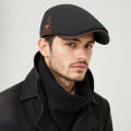 British Retro Beret Hat For Men Winter Thick Warm Woolen Newsboy Cap Fashion Outdoor Casual Cap.