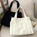 Large Capacity Canvas Tote Bags for Work Commuting Carrying Bag College Style Student Outfit Book Shoulder Bag Shopping Bag. 