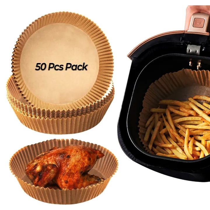 50%20Pcs%20Air%20Fryer%20Disposable%20Baking%20Paper%20Liner%20Round%20Oil-Proof%20Water-Proof%20Non-stick%20Paper%20for%20Air%20Fryer%20Microwave%20&%20Oven%20-%20Image%202
