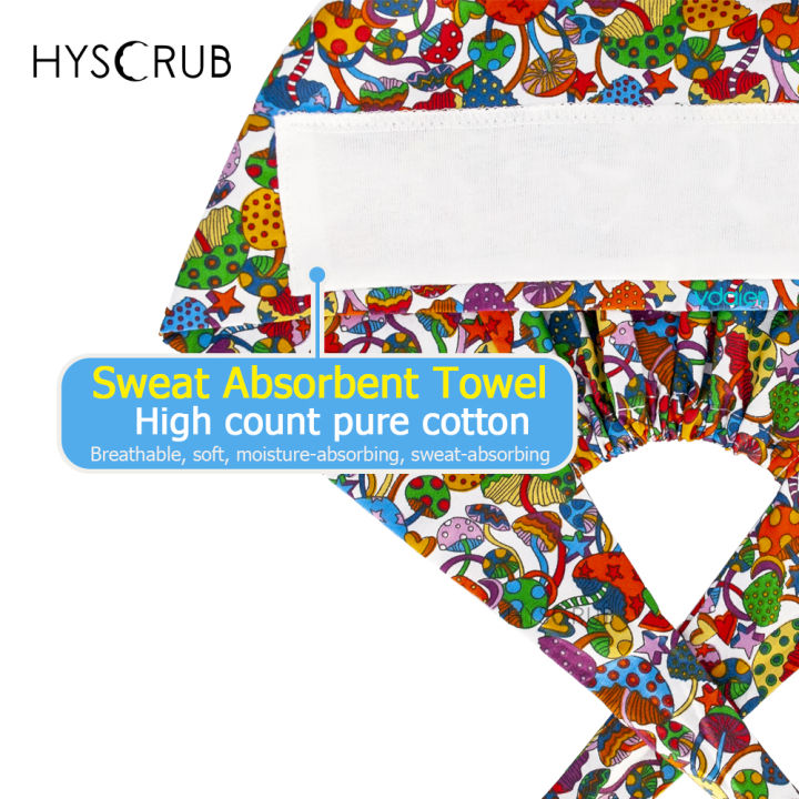 Unisex%20Medical%20Series%20Pattern%20Print%20Scrub%20Hat%20Uniform%20Accessory%20for%20Doctors%20and%20Nurses%20Scrub%20Cap%20-%20Image%202