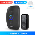 KERUI M525 Outdoor Wireless Doorbell Waterproof Smart Home Door Bell Chime Kit LED Flash Security Alarm Welcome House Melodies.