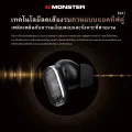 Monster xkt28 Bluetooth wireless headset Bluetooth 5.4 wireless earphone Bluetooth earphone answer call music headphone play game bad dual mode mic. 