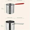 stainless steel fryer with French fries and chicken wings,Tianfu Luo pot household small oil pot with filter screen. 