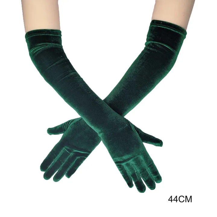 44cm/53cm/65cm%20Luxury%20Velvet%20Women%20Long%20Gloves%20%20Black%20Elastic%20Party%20Prom%20Etiquette%20Wedding%20Dress%20Retro%20Accessories%20-%20Image%207