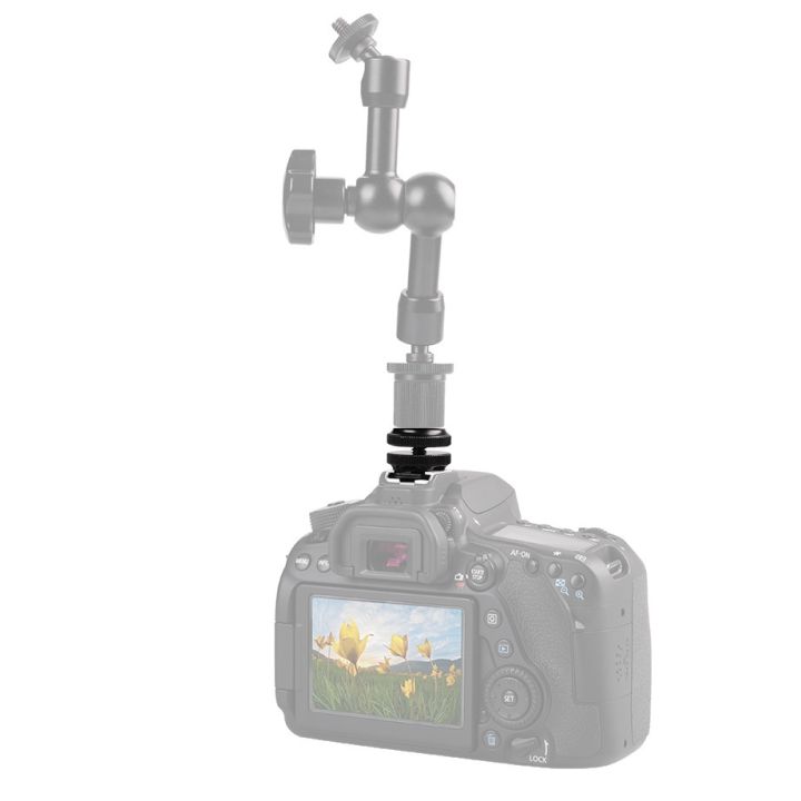 Dual%20Nut%20Cold%20Shoe%201/4%20Hot%20Shoe%20Mount%20Phone%20Holder%20Adapter%20Bracket%20For%20Double-Layer%20Camera%20Hot%20Shoe%20Adapter%20Accessories%20-%20Image%206
