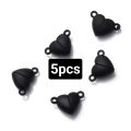 EXPRESS DEALS HUB 10 Pair Magnetic Clasps Heart Shaped Magnet Converter Jewelry Clasps Locking Clasps for DIY Bracelet Necklace Jewelry Making Silver gold black. 