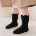 Lawadka Children's Girls Socks Cotton Dot Solid Kids Girl Sock Fashion Princess Baby Socks For Girls Autumn Winter 0-12Years.