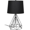 Rafeeq Store Modern Geometric Wired Metal Hollowed Out Table Lamp, Black | Diamond Shaped Table Lamp | Unique Home Decorative Wired Table Lamp | Metal Table Lamp | Lamp For Bedroom | Table Lamp For Study | Table Lamp For Side Table | Best Table Lamp |Lamp. 