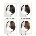 2pcs Side Bangs Synthetic Hair Extension Easy Clip In Gradient Bangs Natural Seamless Synthetic Fringe Hairpiece For Women Girls. 