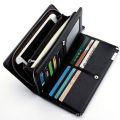 Men's Long Wallet Multi-card Slot Card Holder Business Wallet with Zipper Multi Functional PU Leather Coin Purse Man Gift. 