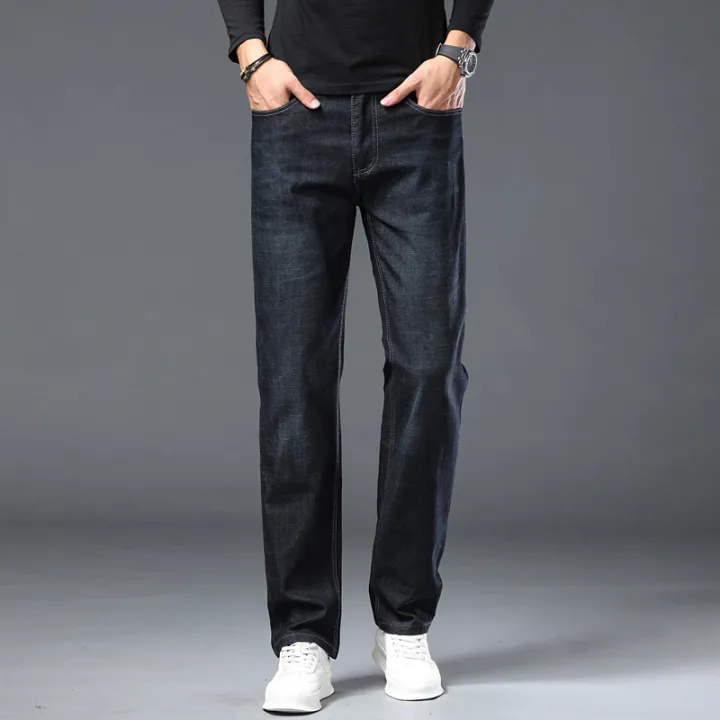 2025%20New%20Fashion%20Men's%20Casual%20Black%20Blue%20Cotton%20Jeans%20Classic%20Style%20Male%20Denim%20Trousers%20Stretch%20Slim%20Fit%20Pants%20Plus%20Size%2028-40%20-%20Image%205