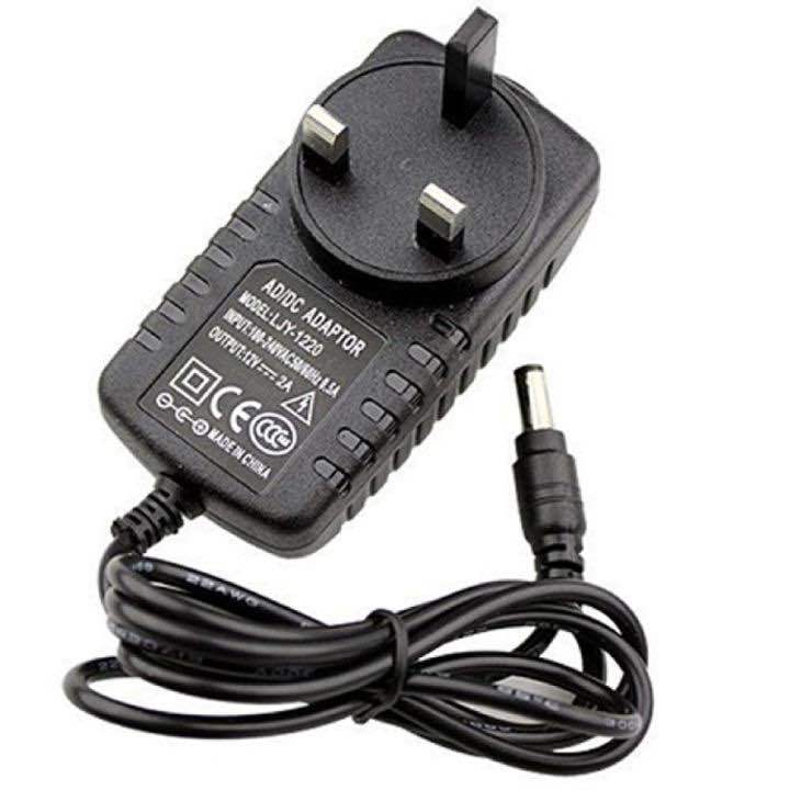 12V 2A AC/DC Power Adapter Charger – UK Plug – For CCTV, Routers, LED Strip Lights