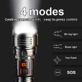 Ultra Powerful Flashlight Rechargeable Waterproof High Power LED Flash Lights with Power Display   Lantern Outdoor. 