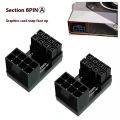 COOLCIRC 180° Rotating Elbow GPU PSU Steering PCI-E Graphics Card Power Supply Adapter Connector Rotating Wiring Artifact.
