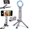 Magnetic Selfie Phone Holder Travel Essentials Flexible Rotation Hands-Free Airplane CellPhone Mount Bracket Portable Seat Stand. 