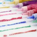 1 pack (10 colors of glitter sticks) non-toxic and washable glitter stick set, DIY art and craft glitter pens. 