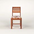 Ramdoot Furniture CNC Solid Sheesham Wood Dining Table 6 Seater | Six Seater Wooden Table with Four Chairs and 1 Bench with Flower Cushion| Dining Room Set for Restaurant | Rosewood, Honey Finish. 