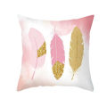 Pink series cushion cover with zipper, cushion cover 18x18 inches, double-sided print, gold feather, swan print, fish scale printing, etc. beautiful home decor.. 