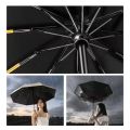 12 Ribs Windproof Strong Reinforced Automatic Folding Umbrella for Men, Large Buckle Handle, Double Bone Wind and Water Resistant.
