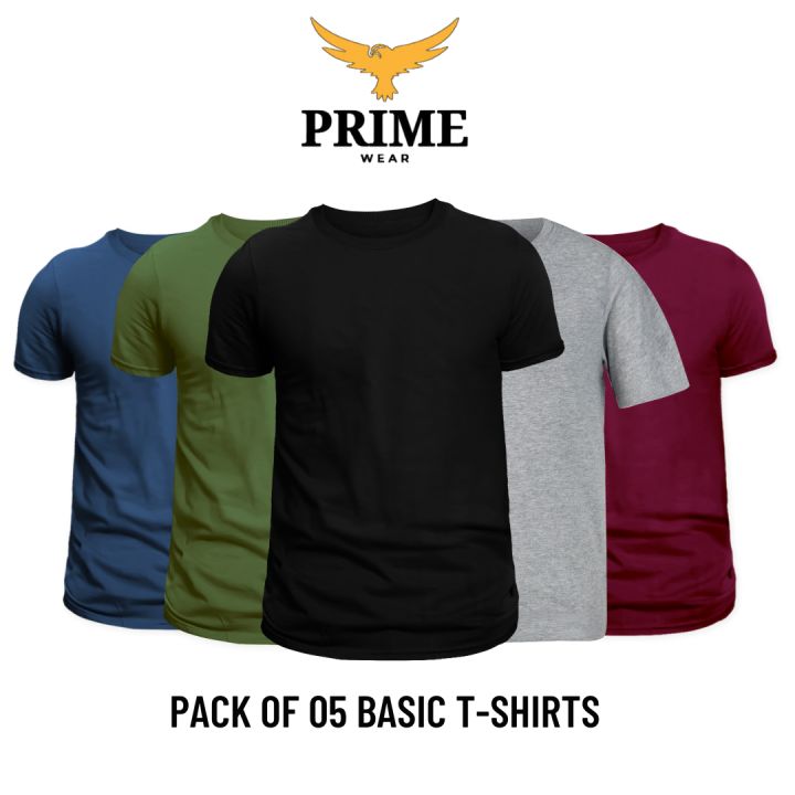 Pack%20Of%20Five%20Plain%20Round%20Neck%20T%20Shirts%20For%20Men%20Half%20Sleeve%20Soft%20Cotton%20Sports%20Gym%20Wear%20Premium%20Quality%20-%20Image%204