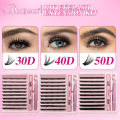MANJESEN DIY Eyelash Extension Kit 200pcs Individual Lashes Cluster 8-16mm Lash Extension Kit Glue Makeup Tools false eyelashes. 